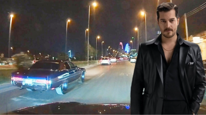 Əşrəf Təkin maşını Bakı küçələrində görüntüləndi - VİDEO