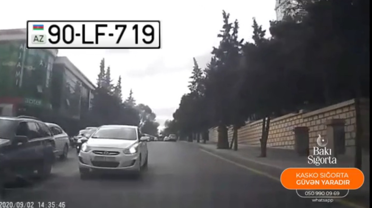  "Protiv" sürən sürücü  qəza törədib qaçdı- 90 LF 719 - VİDEO 