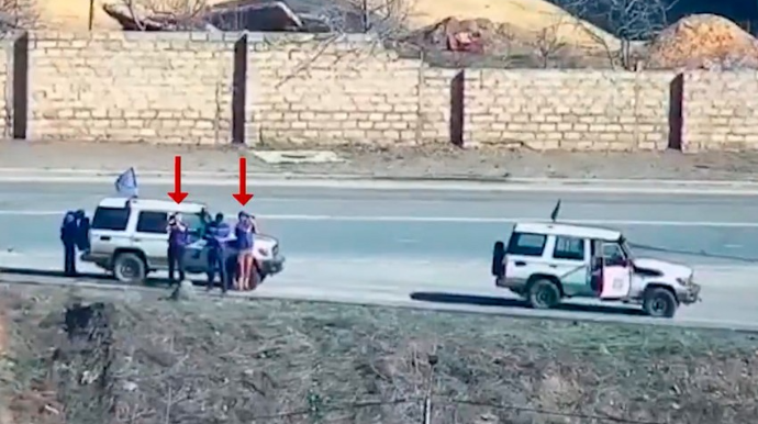 Aİ missiyasının Azərbaycan sərhədi yaxınlığında yeni görüntüləri yayılıb - VİDEO