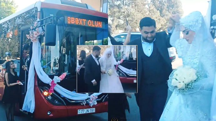 Həmin sürücünün toy maşını avtobus oldu - VİDEO 