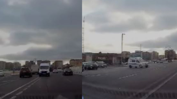 Küçənin ortasında "çilingağac" oynayan  təcili yardım maşınları  - VİDEO