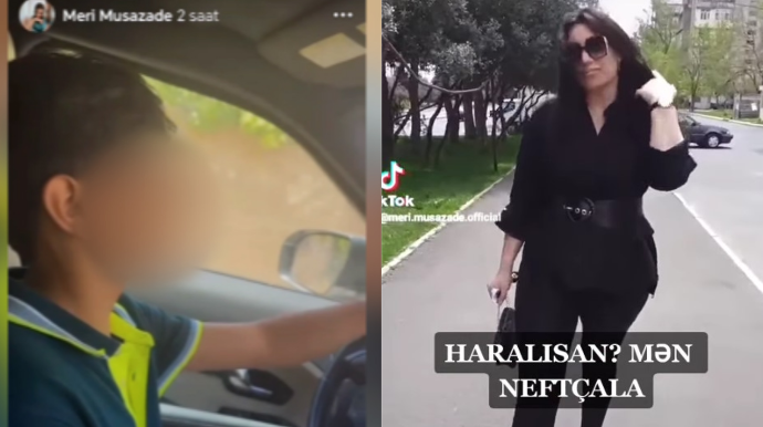 Oynamağı ilə məşhurlaşan bloger azyaşlı oğluna maşın sürdürdü - VİDEO 