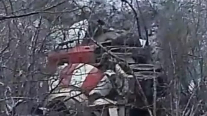 Laçında yük maşını dərəyə aşdı - VİDEO