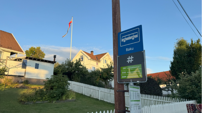 Norveçdə “Bakı” avtobus dayanacağı Bakı nefti ilə bağlı bir xatirə kimi - FOTO - VİDEO