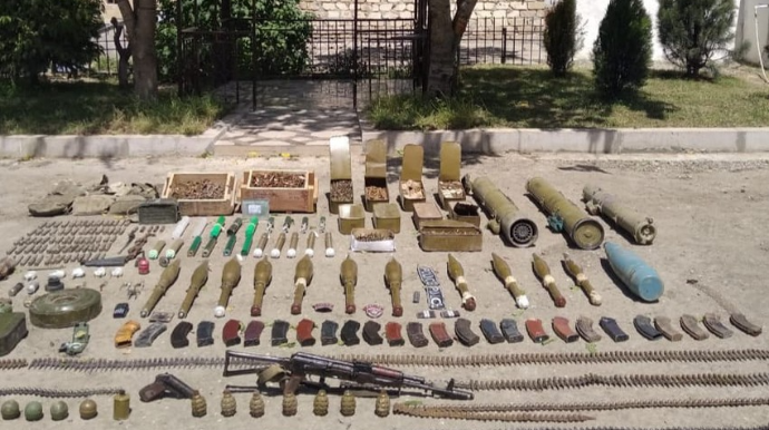 Şuşada silah-sursat aşkar edilib - FOTO