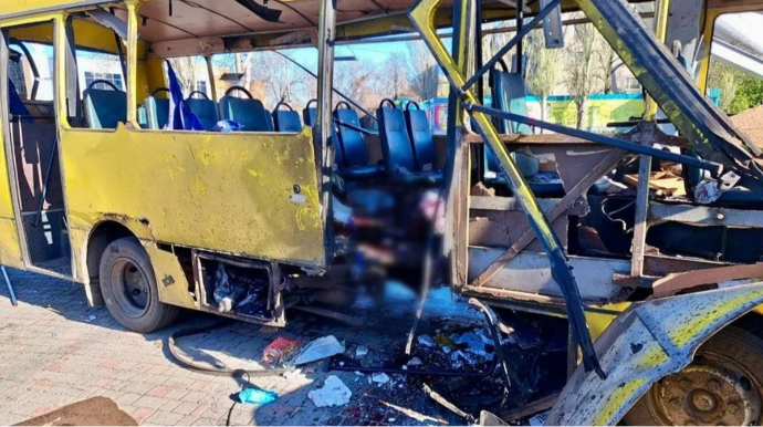 Ukraynada avtobusa dronla hücum edildi - 3 ölü, 15 yaralı 