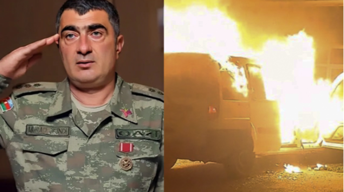 Aldığı maşının pulunu ödəyə bilməyib yandıran hərbçı saxlanıldı - VİDEO 