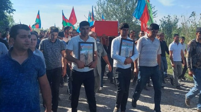 Göyçayda şəhid Elnur Məhərrəmov dəfn olunub - FOTO