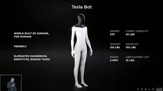 Elon Musk Tesla Bot adlı robotu anons edib