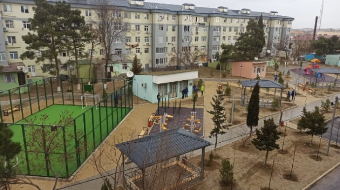 Xəzər rayonunda daha bir məhəllə abadlaşdırıldı - FOTOLAR 