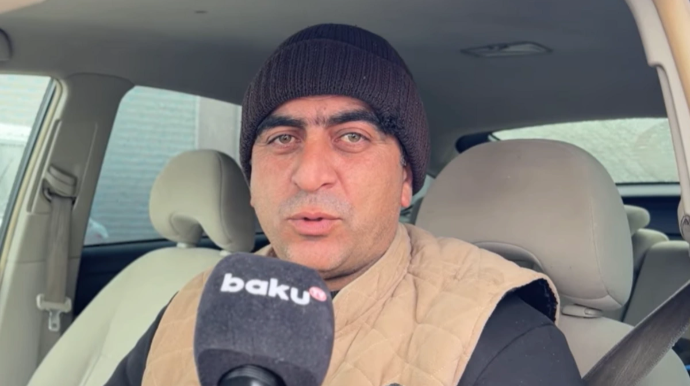 Qobustanda qar səbəbindən YOL PROBLEMİ:  "Gedib-gəlmək çətindir, sürücülər ehtiyatlı olsunlar" - VİDEO