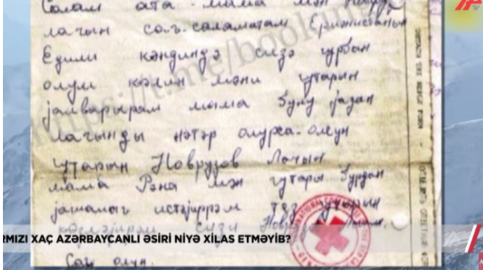 Azərbaycanlı əsirin dəhşətli məktubu: "Yalvarıram, məni qurtarın" - VİDEO 