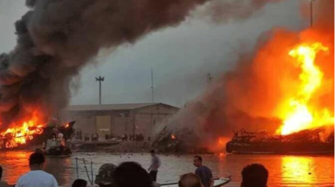 Limanda yanğın yenidən başladı 