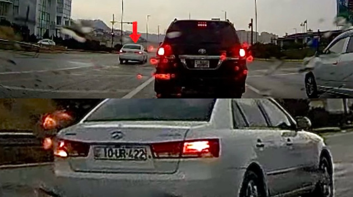 Yolun boşluğundan sui-istifadə edən sürücü  qaydaları kobud şəkildə pozdu   - VİDEO