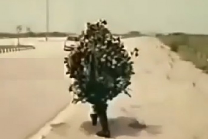 Kolluqda gizlənən yol polisi belə olur - VİDEO