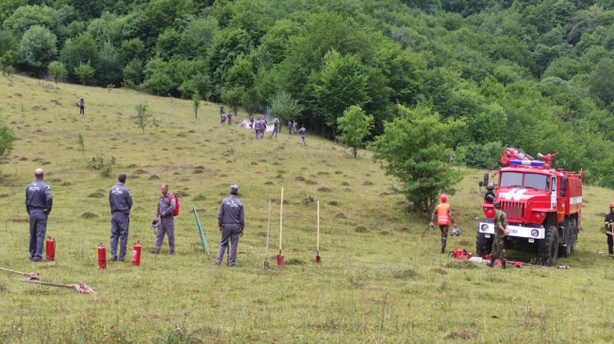 FHN və ETSN meşə yanğınları ilə bağlı birgə təlim keçirib   - FOTO