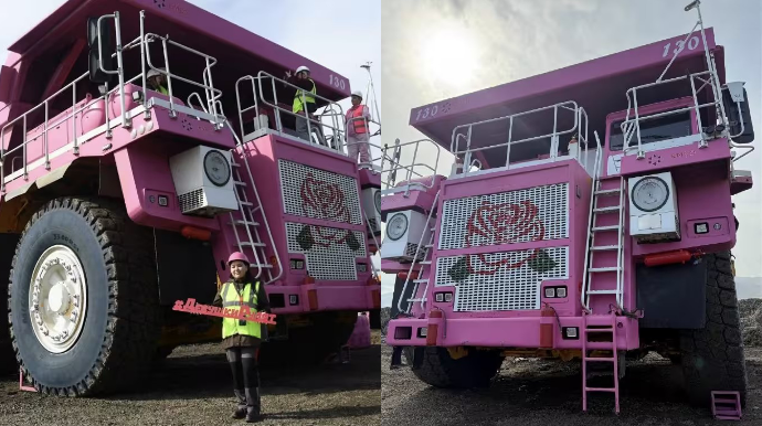 130 ton yük götürən avtomobili qadınlar sürəcək - FOTO