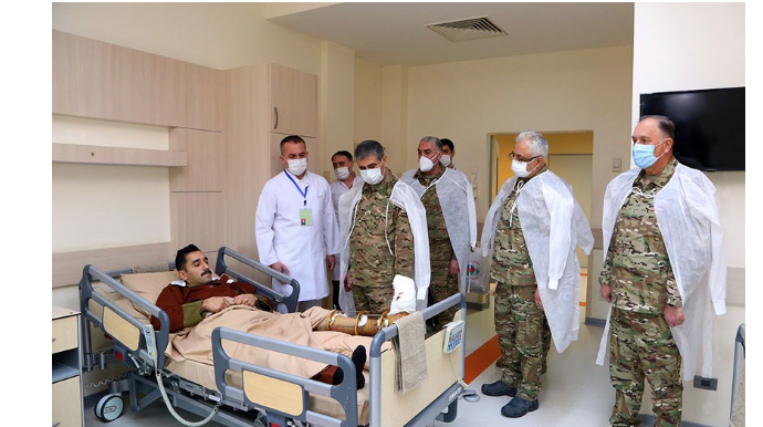 Zakir Həsənov  bayramlar münasibətilə hərbi hospitalda olub  - FOTO - VİDEO