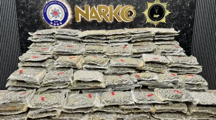 İstanbulda yarım tondan çox narkotik maddə ələ keçirildi