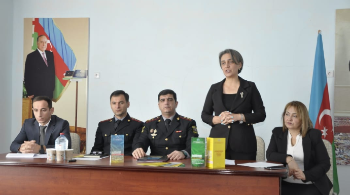 Ağcabədidə şagirdlərlə görüş keçirilib  - FOTO