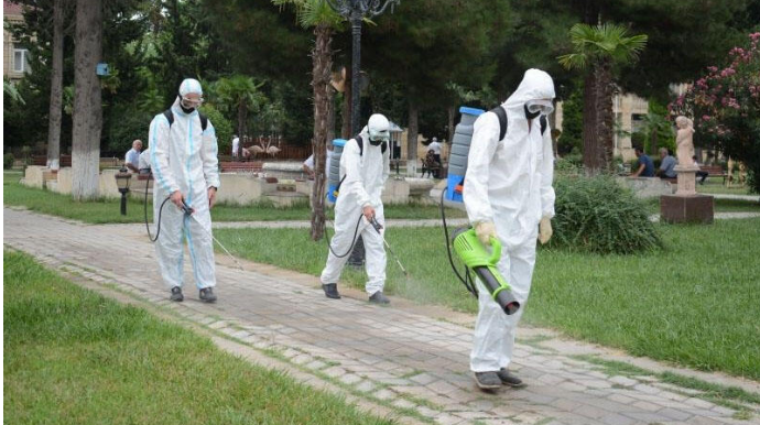 Xaçmaz və Xudatda növbəti dəfə dezinfeksiya işləri aparılıb  - FOTO