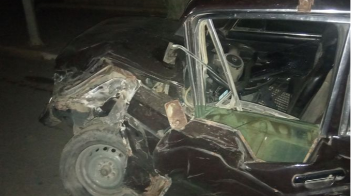 Ağcabədidə iki "VAZ" toqquşdu,  2 yaralı - FOTO