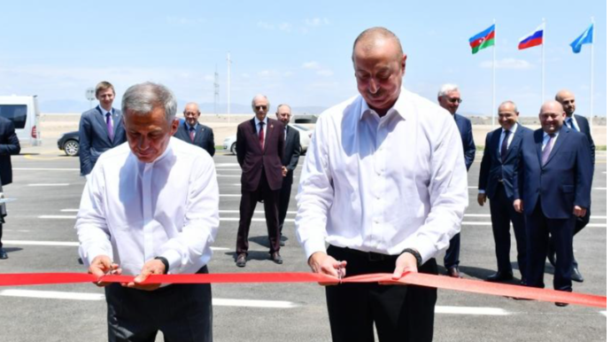 İlham Əliyev və Rüstəm Minnixanov Cəbrayılda “Avto Lizinq Azərbaycan” MMC-nin açılışında   - FOTO