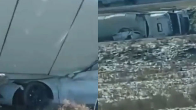 Qubada baş vermiş dəhşətli qəzanın görüntüləri yayıldı - VİDEO 