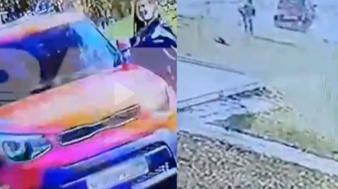 Qız ehtiyatsızlıqdan anasının avtomobilini suya saldı  - VİDEO