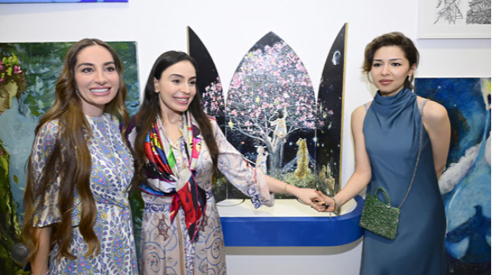 Leyla və Arzu Əliyevalar Romada sərgidə - FOTO