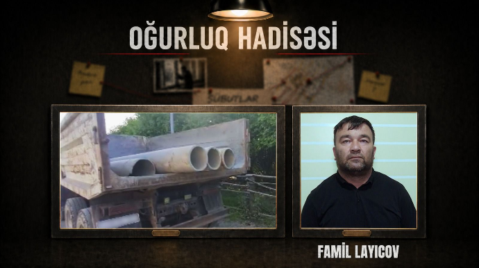 Balakəndə kanalizasiya borularını oğurlayan şəxs saxlanıldı - VİDEO 