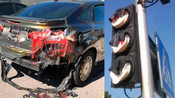 Bu ölkədə istidən maşınlar və svetofor əridi  - FOTO