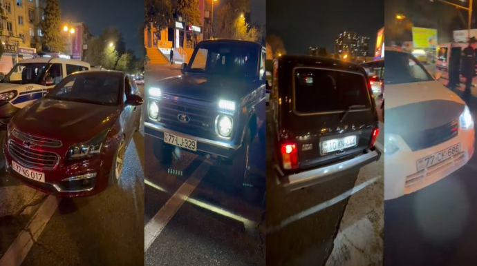 Ночные нарушители ПДД в Баку привлечены к ответственности - ВИДЕО