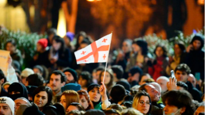 Tbilisidə etirazlar yenidən başladı