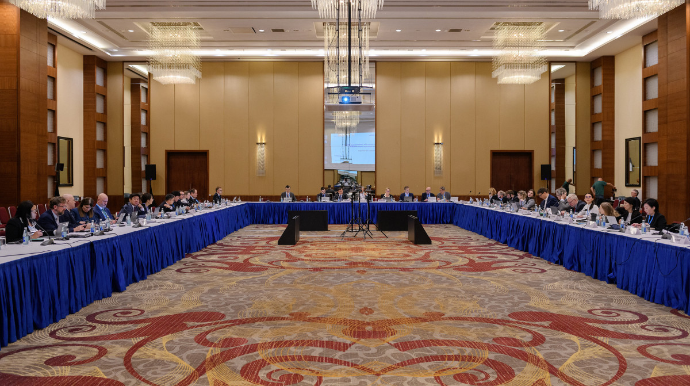 Beynəlxalq Nəqliyyat Forumunun gələn il üçün büdcə layihəsi təqdim edilib - FOTOLAR 