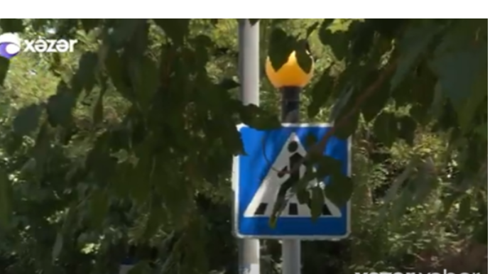 Xətai prospektində piyadaların və sürücülərin həyatı üçün təhlükə var - VİDEO