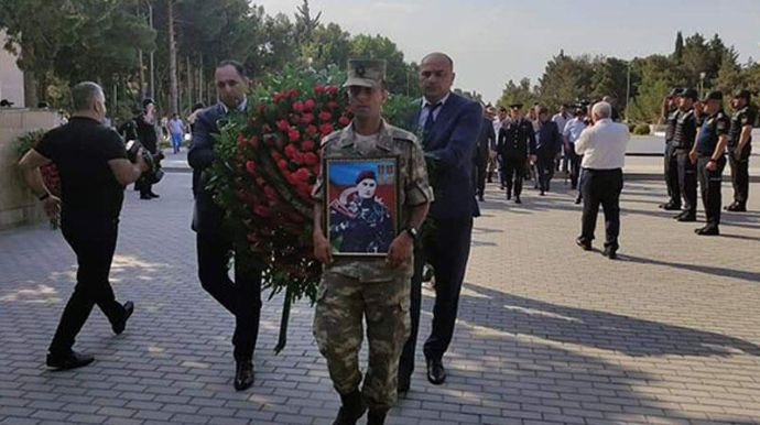 Laçında qəzada həlak olan hərbçi dəfn edildi