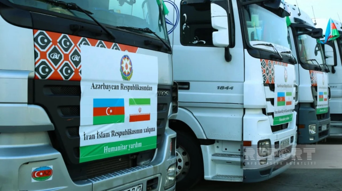 Azərbaycan İrana 200 tonluq humanitar yardım göndərir 