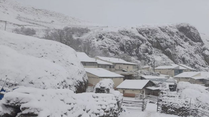 Quba və Qusarın dağlıq yaşayış məntəqələrinə qar yağıb  - FOTO
