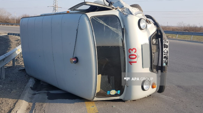 Abşeronda qadın yol qəzasında xəsarət aldı