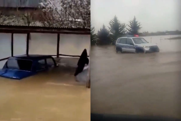 Masallıda su altında qalan kəndlərdən yeni görüntülər - VİDEO 