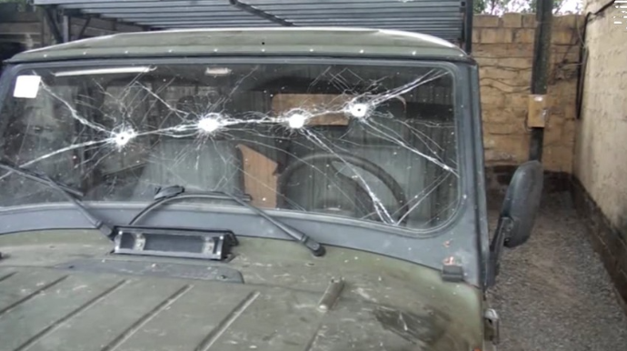 Erməni əsgərləri hərbi avtomobilləri döyüş bölgəsində qoyub qaçırlar  - VİDEO