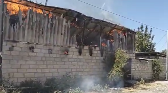 Ağcabədidə yanğın, heyvanlar tələf oldu, qadın xəsarət aldı