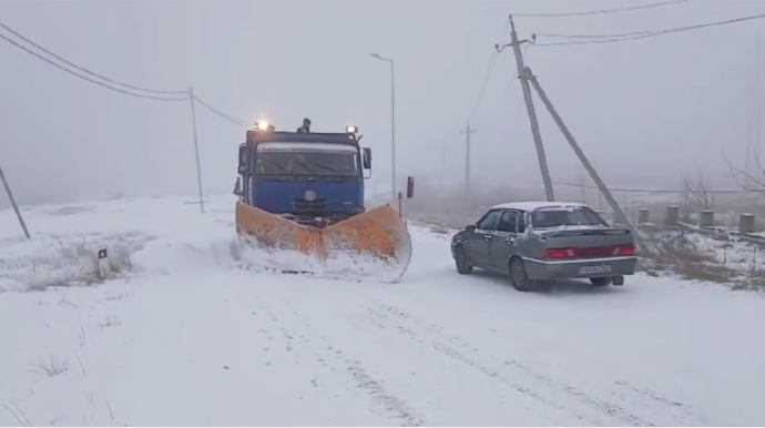 Yollar qardan və buzdan təmizləndi - AAYDA 