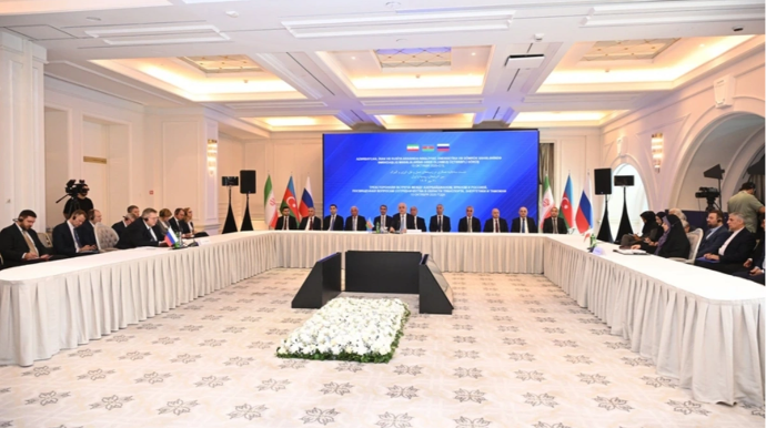 Azərbaycan-İran-Rusiya üçtərəfli görüşü keçirilib, Kommünike qəbul olundu - YENİLƏNİB