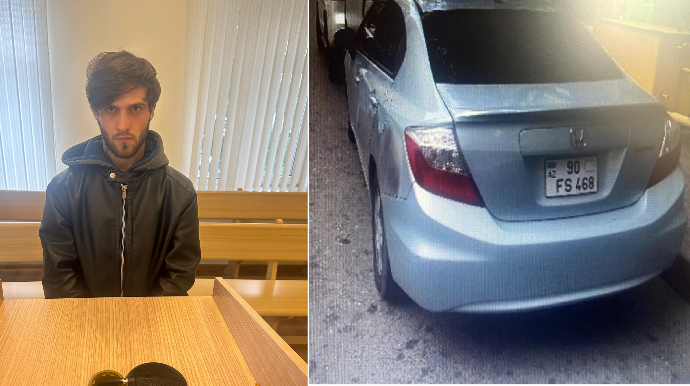 Bakıda "patı" çəkib avtoxuliqanlıq edən sürücü həbs olundu - FOTO