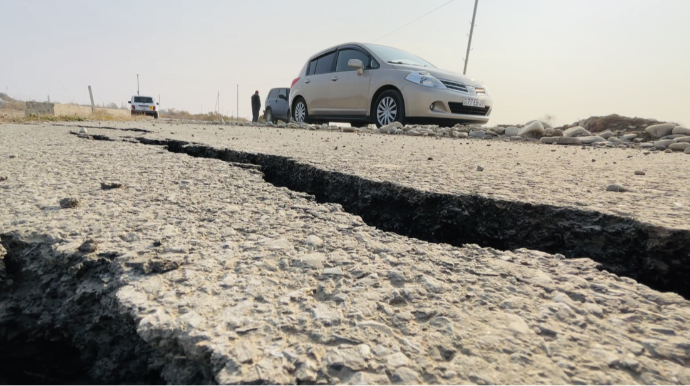 Ağsuda sel avtomobil yolunu dağıtdı - Hərəkət çətinləşdi - FOTOLAR - VİDEO