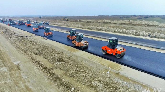 Yeni magistral yolun tikintisi son mərhələdə davam etdirilir - FOTO - VİDEO 