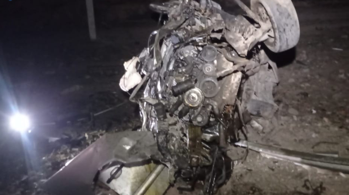 Автомобиль, попавший в аварию в Гёйгёле, сгорел на стоянке - ФОТО - ВИДЕО - ОБНОВЛЕННЫЙ