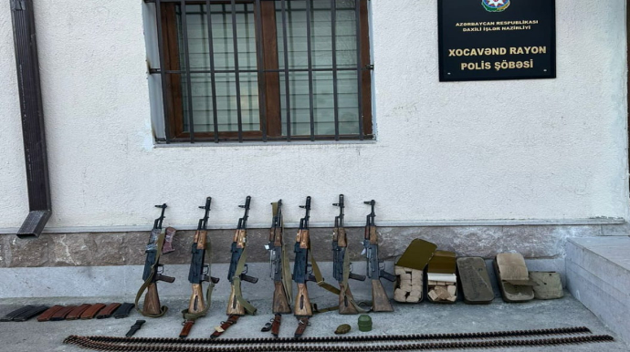 Xocavənddə 7 avtomat, 2 qumbara tapılıb  - VİDEO - FOTO